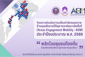ประชุมชี้แจงแนวทางการดำเนินงานและรับข้อเสนอโครงการส่งเสริมการเคลื่อนกำลังคนคุณภาพด้านอุดมศึกษาแก้ปัญหาและพัฒนาเชิงพื้นที่ Areas Engagement Mobility (AEM) ประจำปี 2569 ... พารามิเตอร์รูปภาพ 1