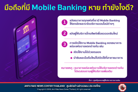 มือถือที่มี Mobile Banking หายทำยังไงดี