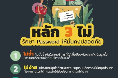 หลัก 3 ไม่ รักษา Password ให้มั่นคงปลอดภัย